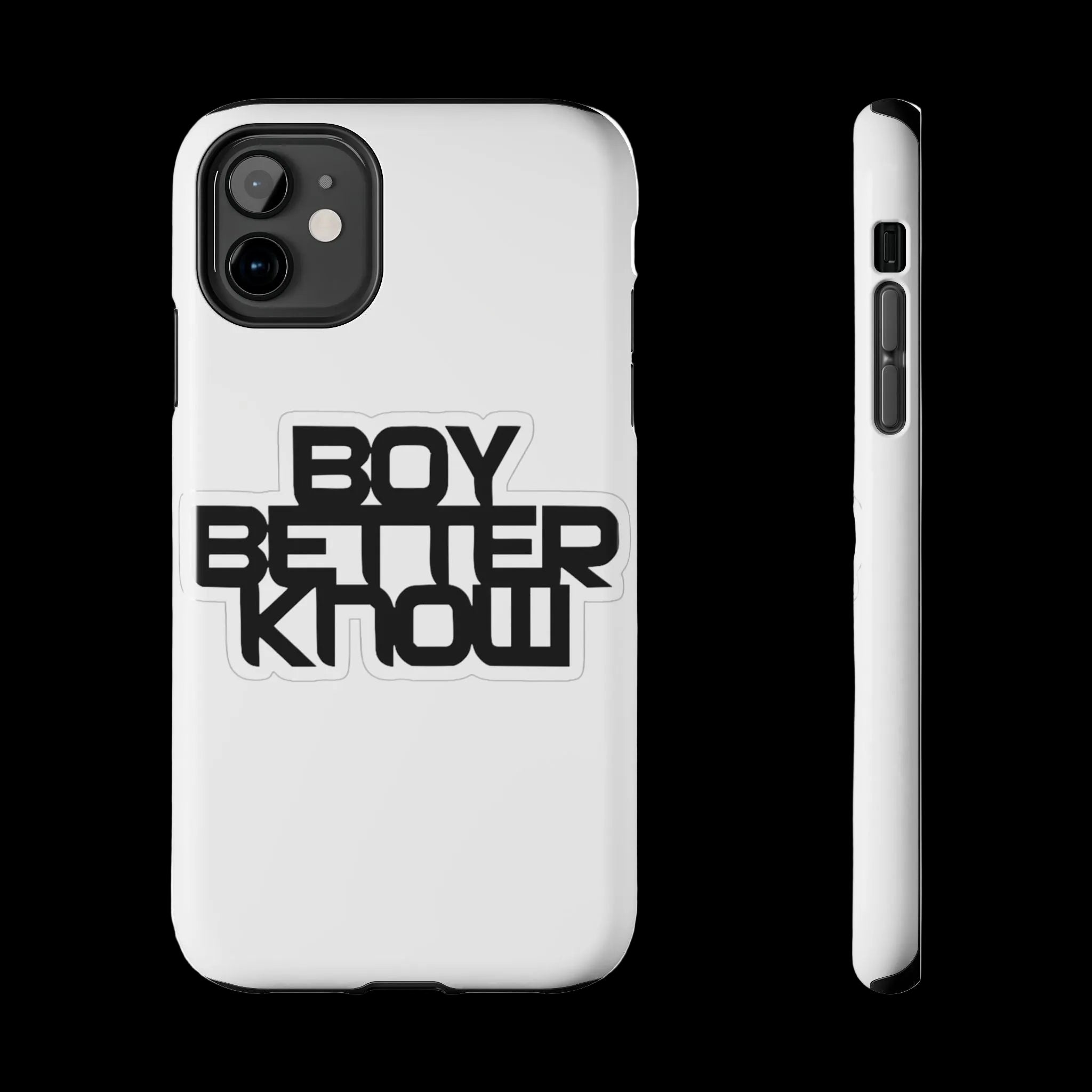 Boy Better Know Tough Phone Case — Bold Black Logo Protective Cover