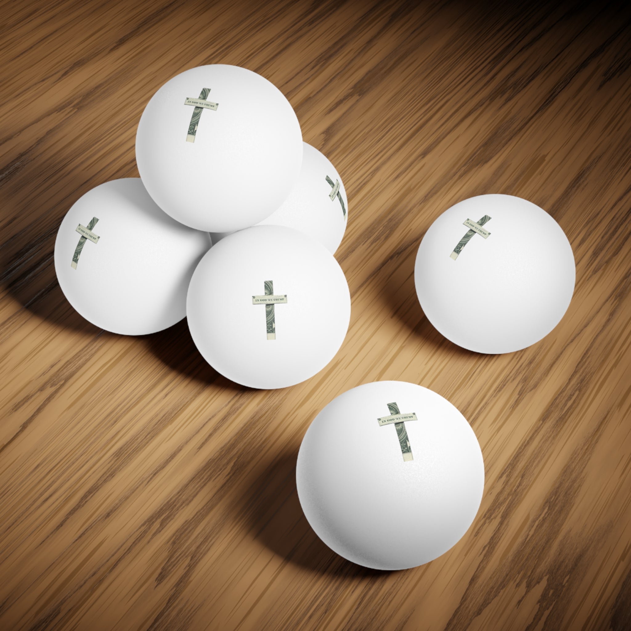 Ping Pong Balls (6-Pack) — Cross Dollar Design Table Tennis Balls