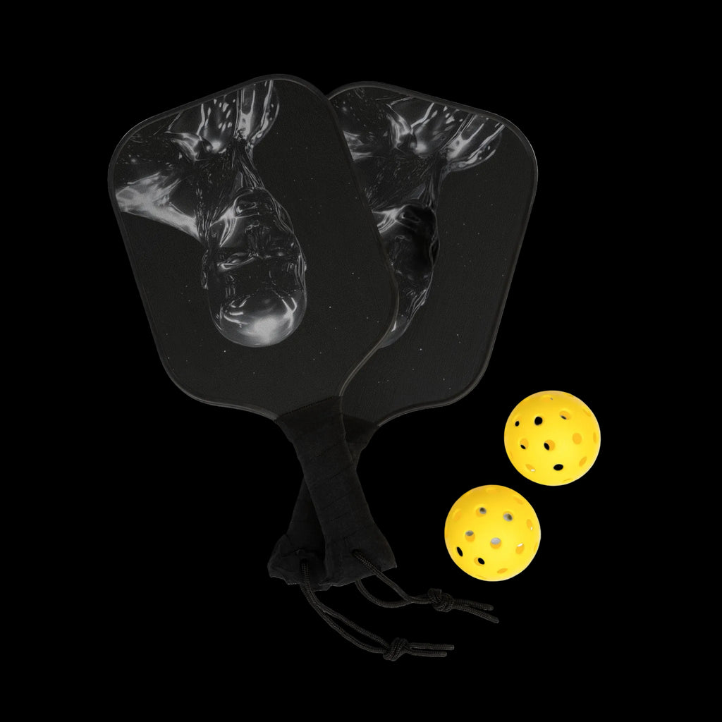 Silver Surfer Graphic Pickleball Kit (2 Paddles + 2 Balls)