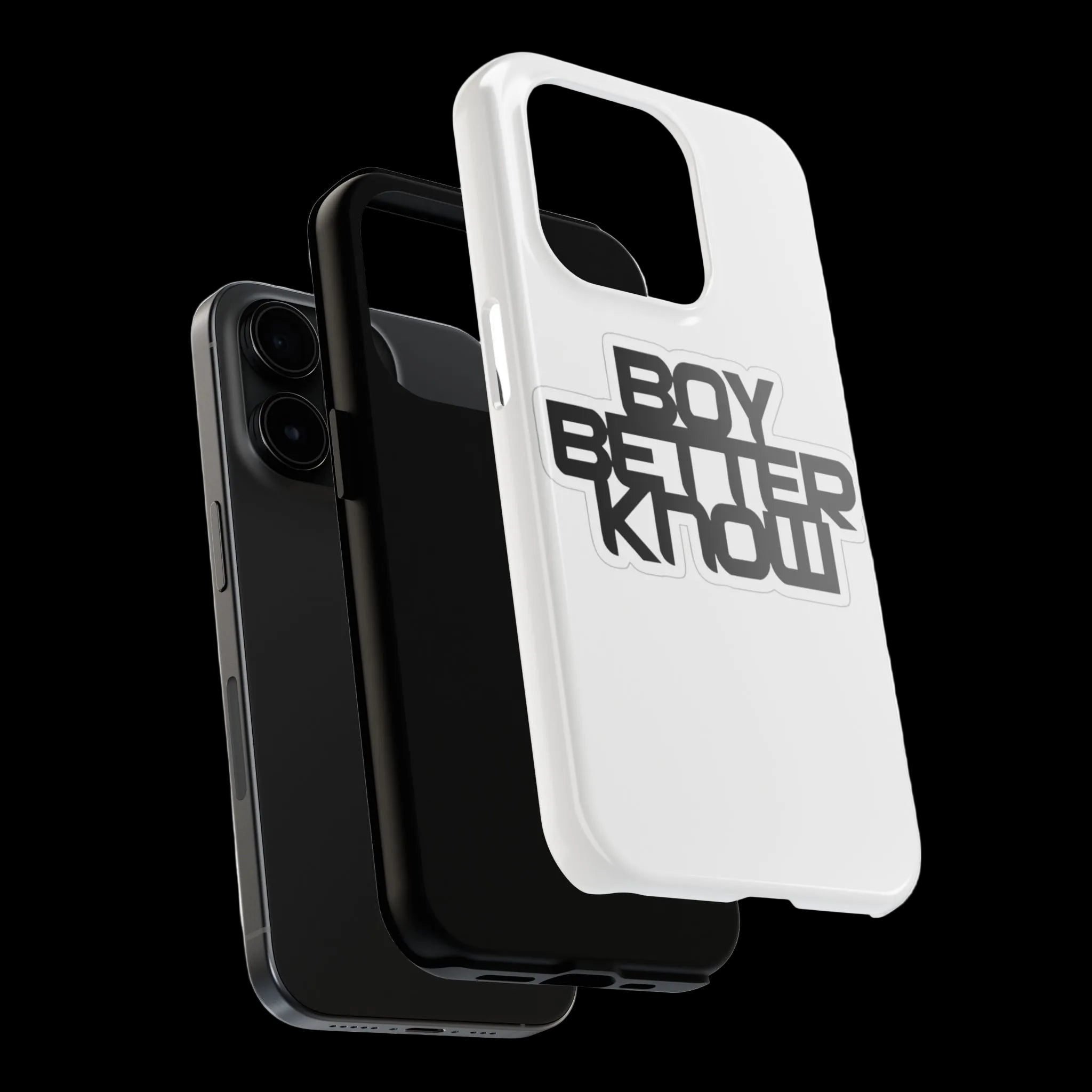 Boy Better Know Tough Phone Case — Bold Black Logo Protective Cover