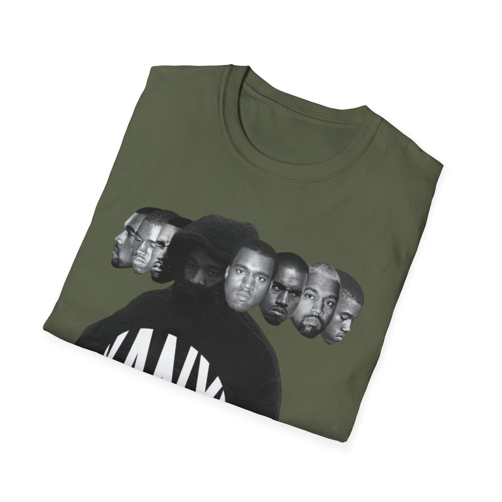 Graphic T‑Shirt — Retro Multiple Faces 'KANYE' Design