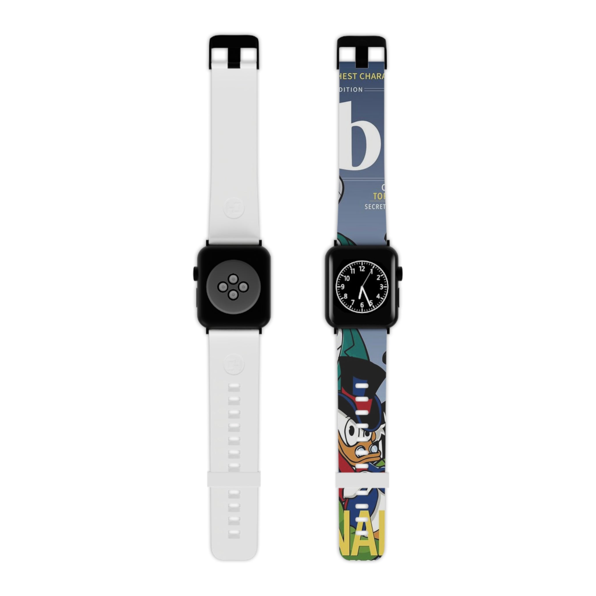 Cartoon Scrooge Theme Apple Watch Band — Colorful Retro Comic Design
