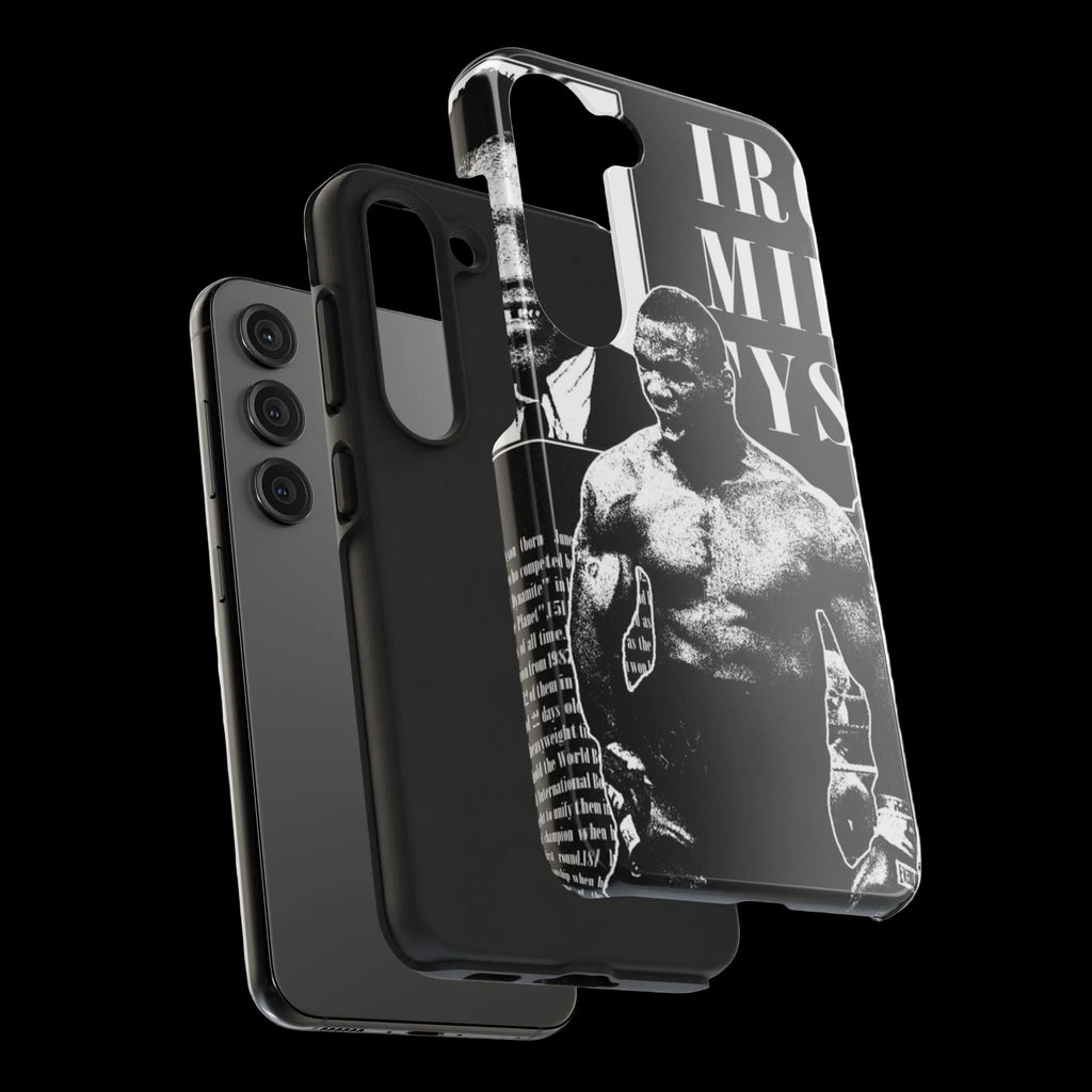 Boxing Champion Tough Phone Case — Black & White Retro Fighter Design