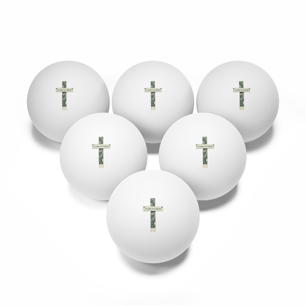 Ping Pong Balls (6-Pack) — Cross Dollar Design Table Tennis Balls