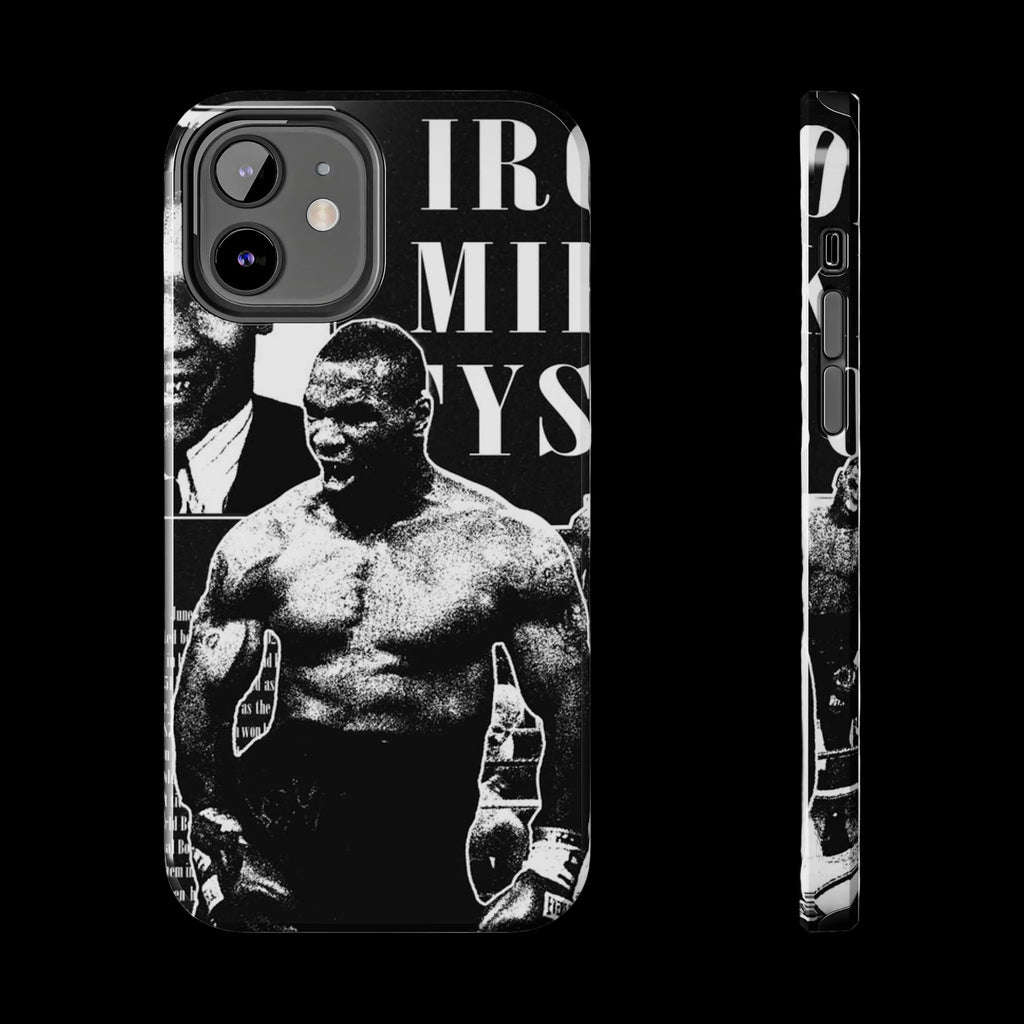 Boxing Champion Tough Phone Case — Black & White Retro Fighter Design