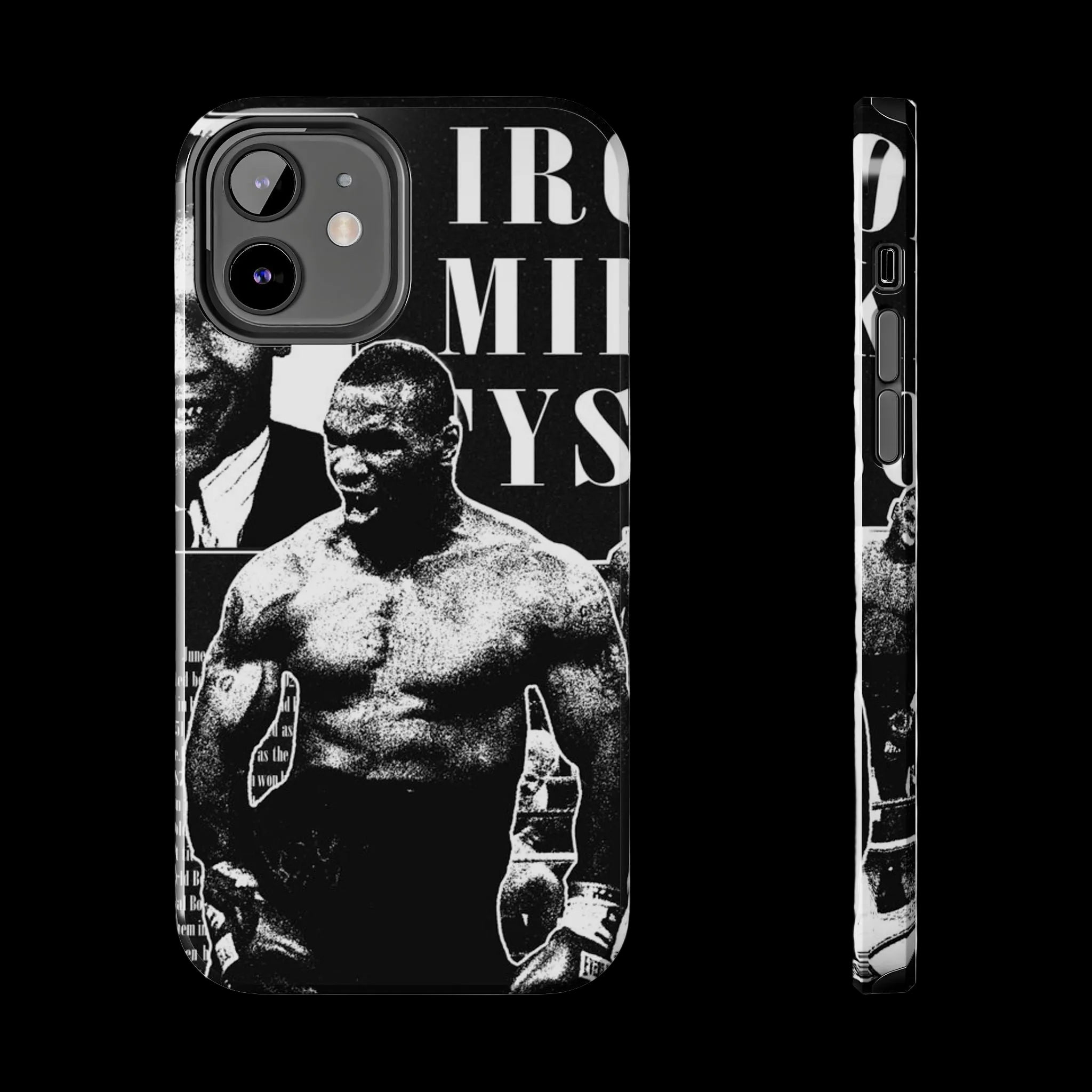 Boxing Champion Tough Phone Case — Black & White Retro Fighter Design