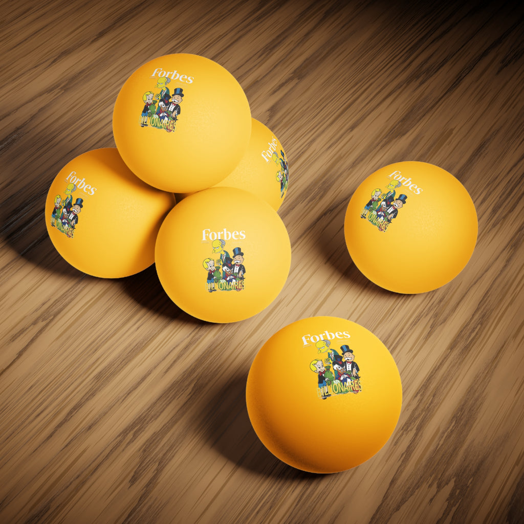 Ping Pong Balls — 6-Pack “Billionaires” Logo Table Tennis Balls