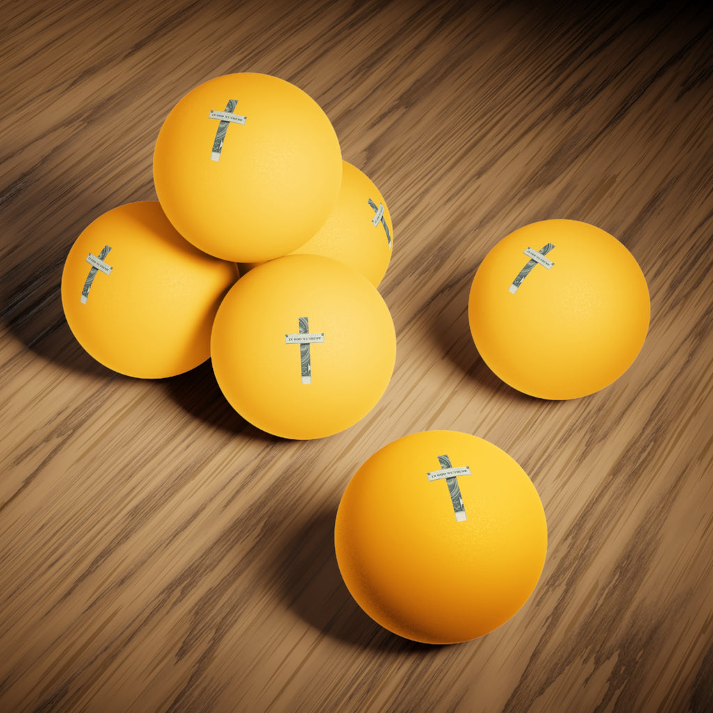 Ping Pong Balls (6-Pack) — Cross Dollar Design Table Tennis Balls