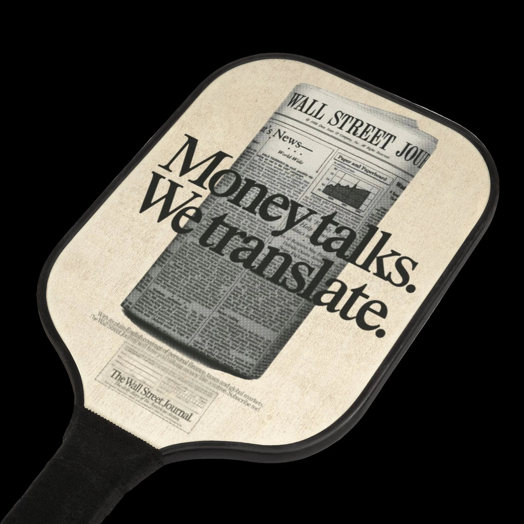 WSJ 'Money Talks. We Translate' Pickleball Paddle Set
