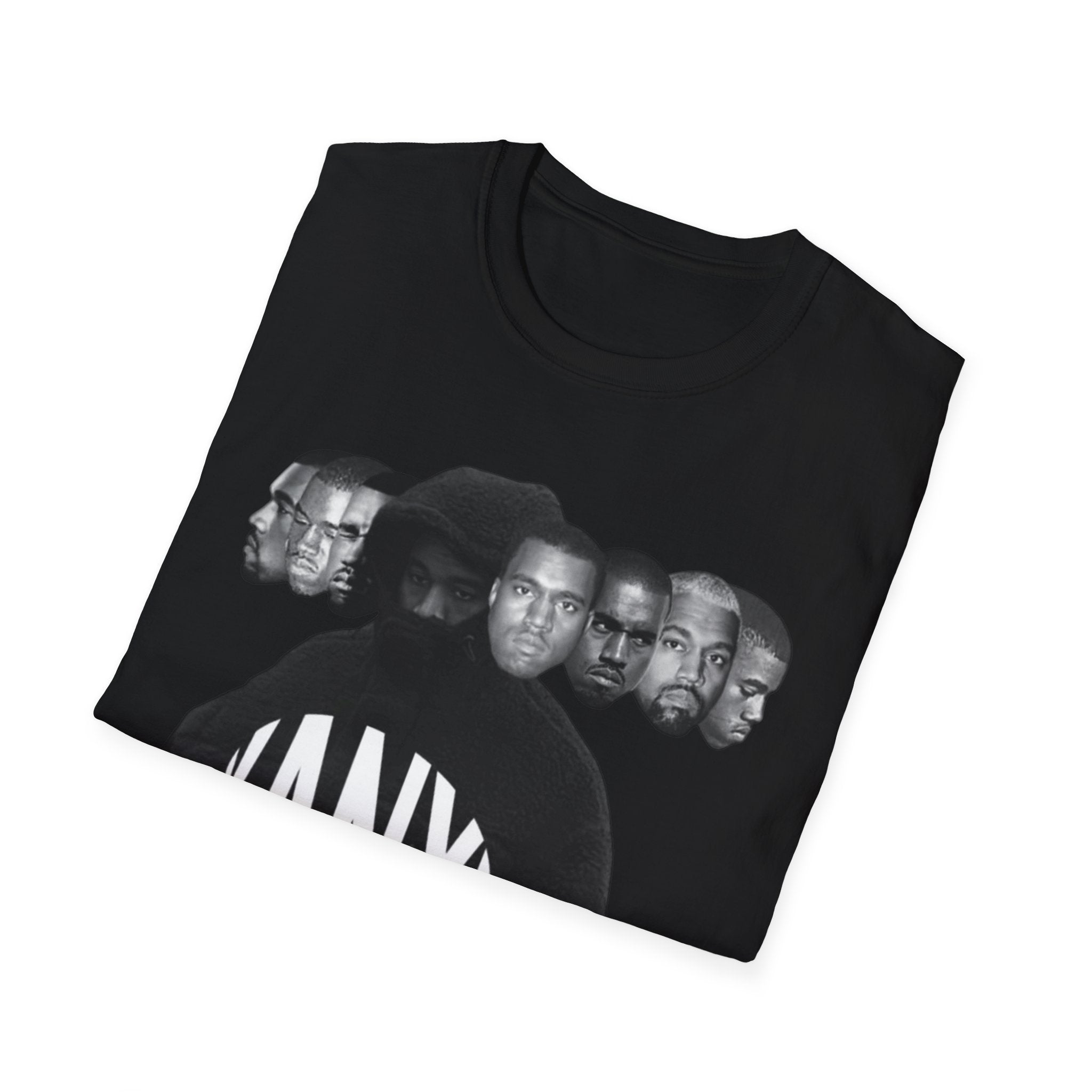 Graphic T‑Shirt — Retro Multiple Faces 'KANYE' Design