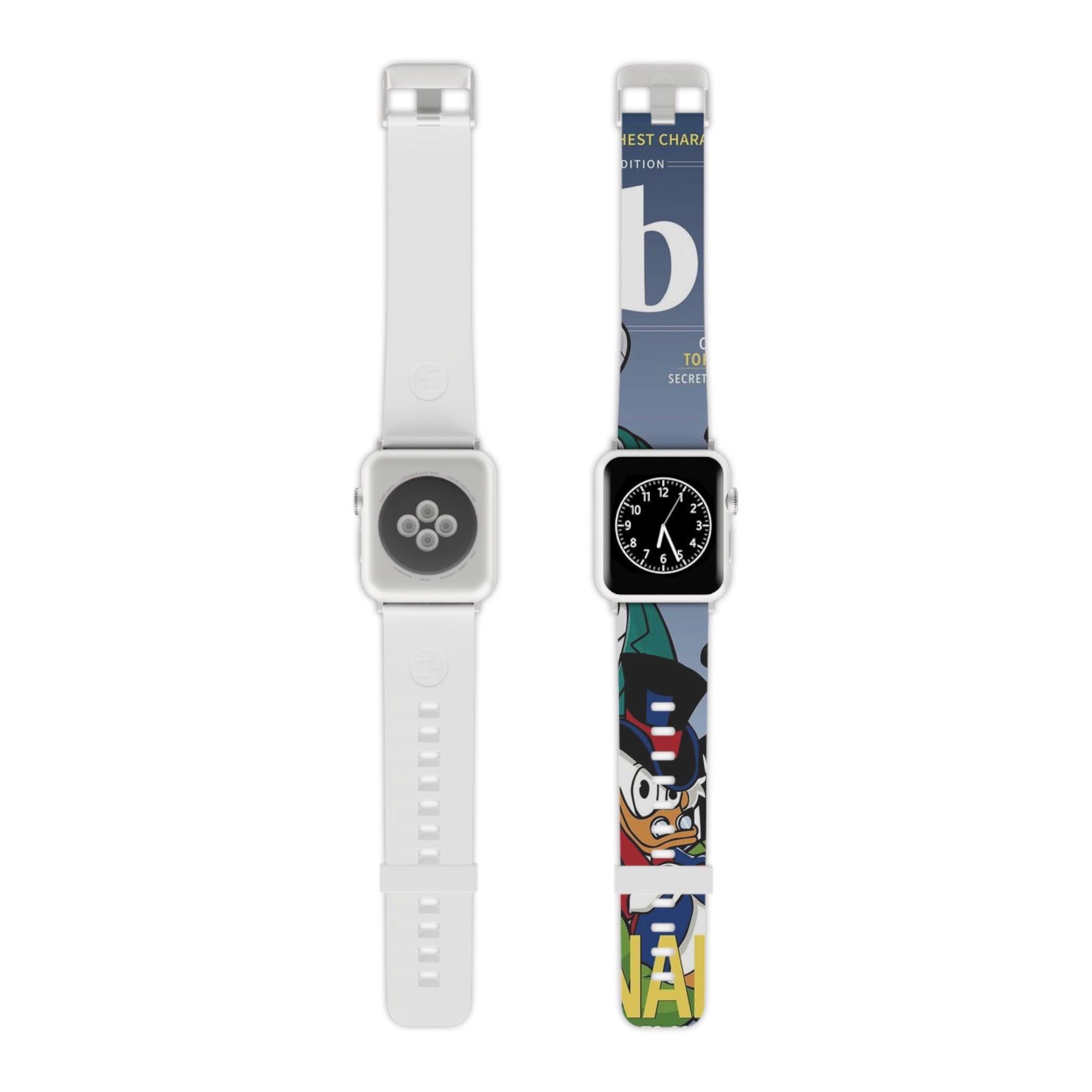 Cartoon Scrooge Theme Apple Watch Band — Colorful Retro Comic Design