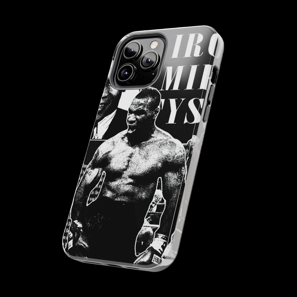 Boxing Champion Tough Phone Case — Black & White Retro Fighter Design