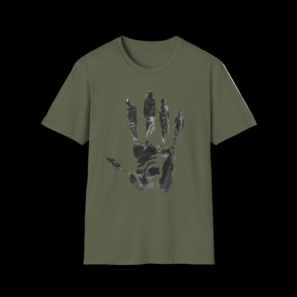 Abstract Handprint Silhouette T-Shirt