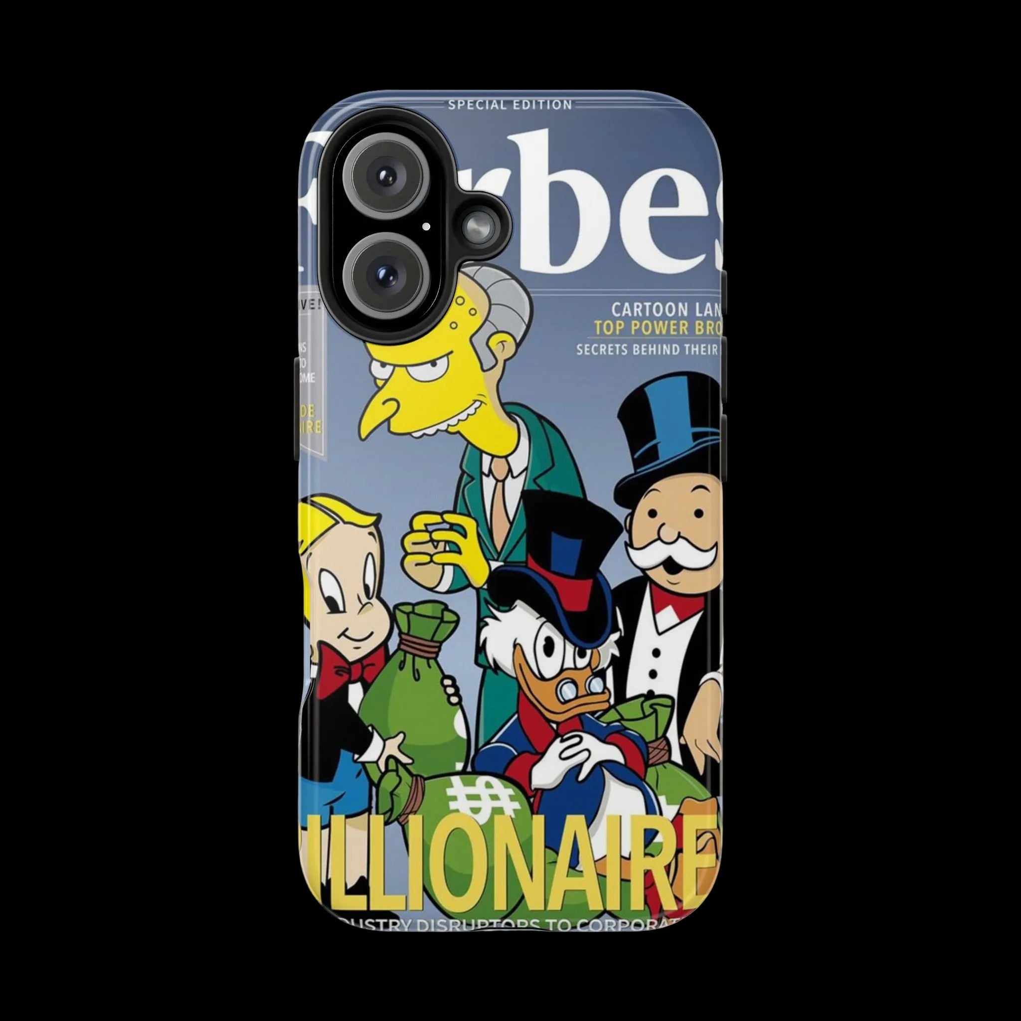 Tough Phone Case — Cartoon Millionaire Magazine Design