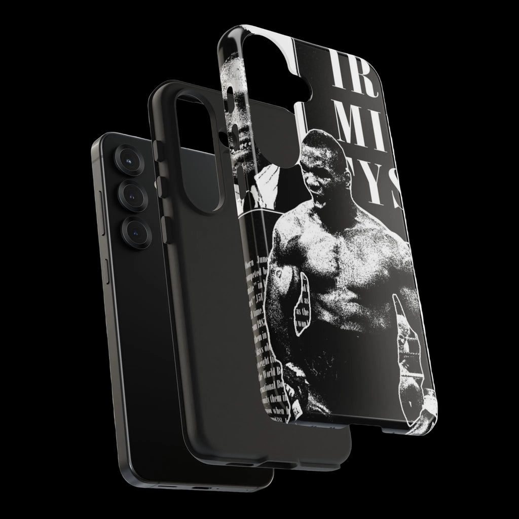 Boxing Champion Tough Phone Case — Black & White Retro Fighter Design