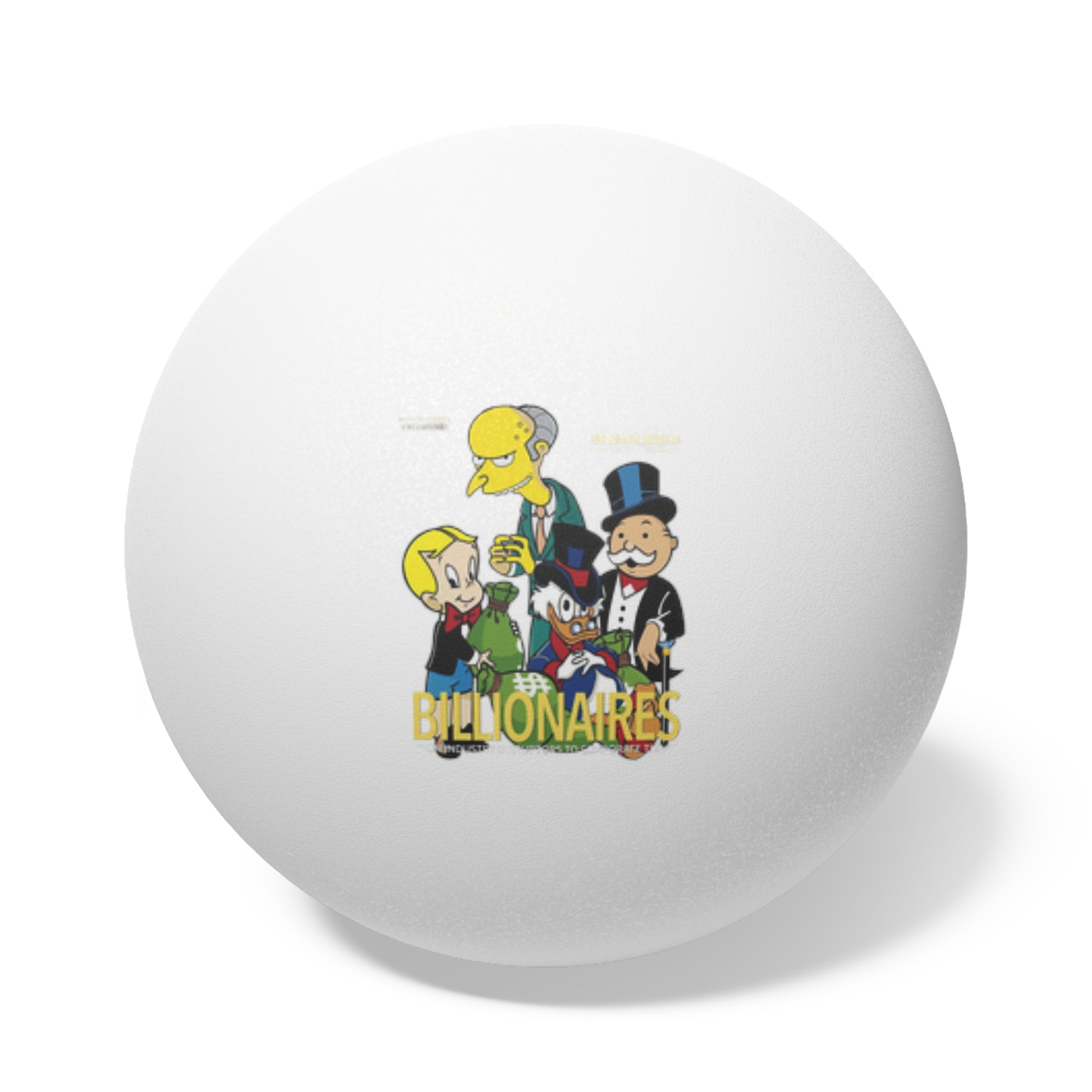 Ping Pong Balls — 6-Pack “Billionaires” Logo Table Tennis Balls