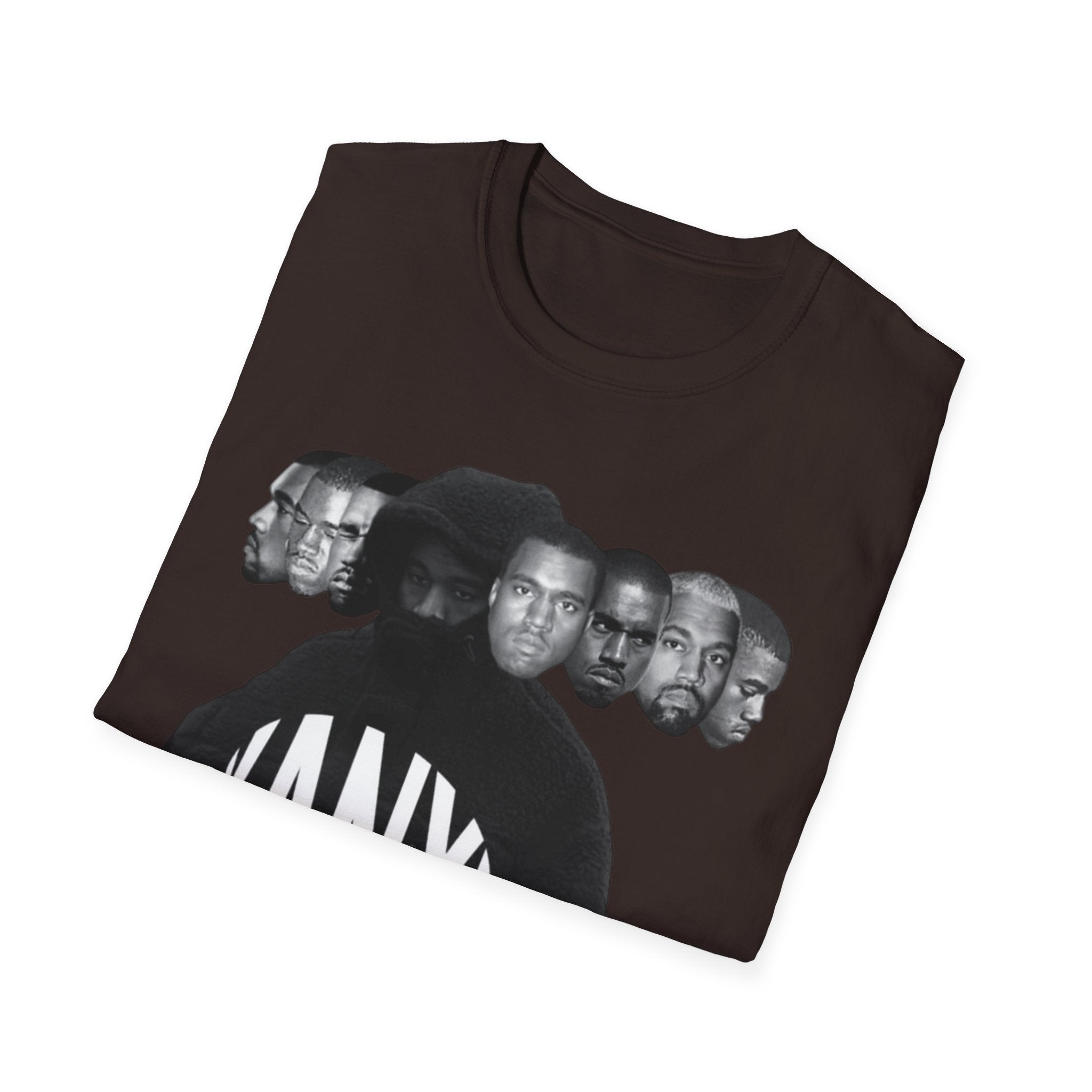 Graphic T‑Shirt — Retro Multiple Faces 'KANYE' Design