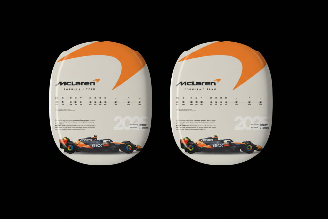 McLaren Racing AirPods Max Case — Orange Swoosh Formula 1 Design