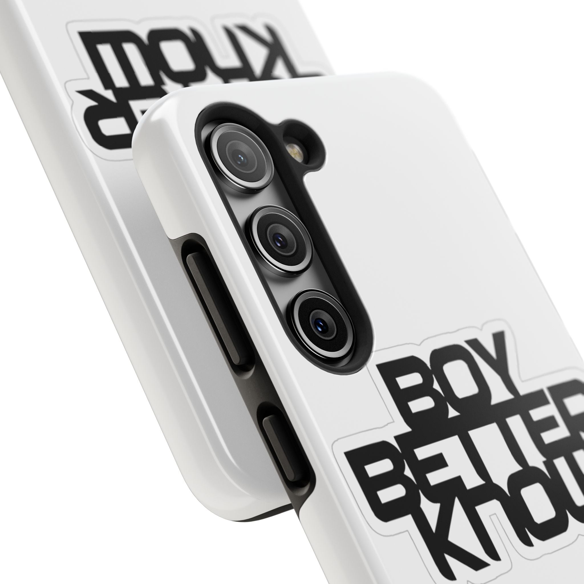 Boy Better Know Tough Phone Case — Bold Black Logo Protective Cover