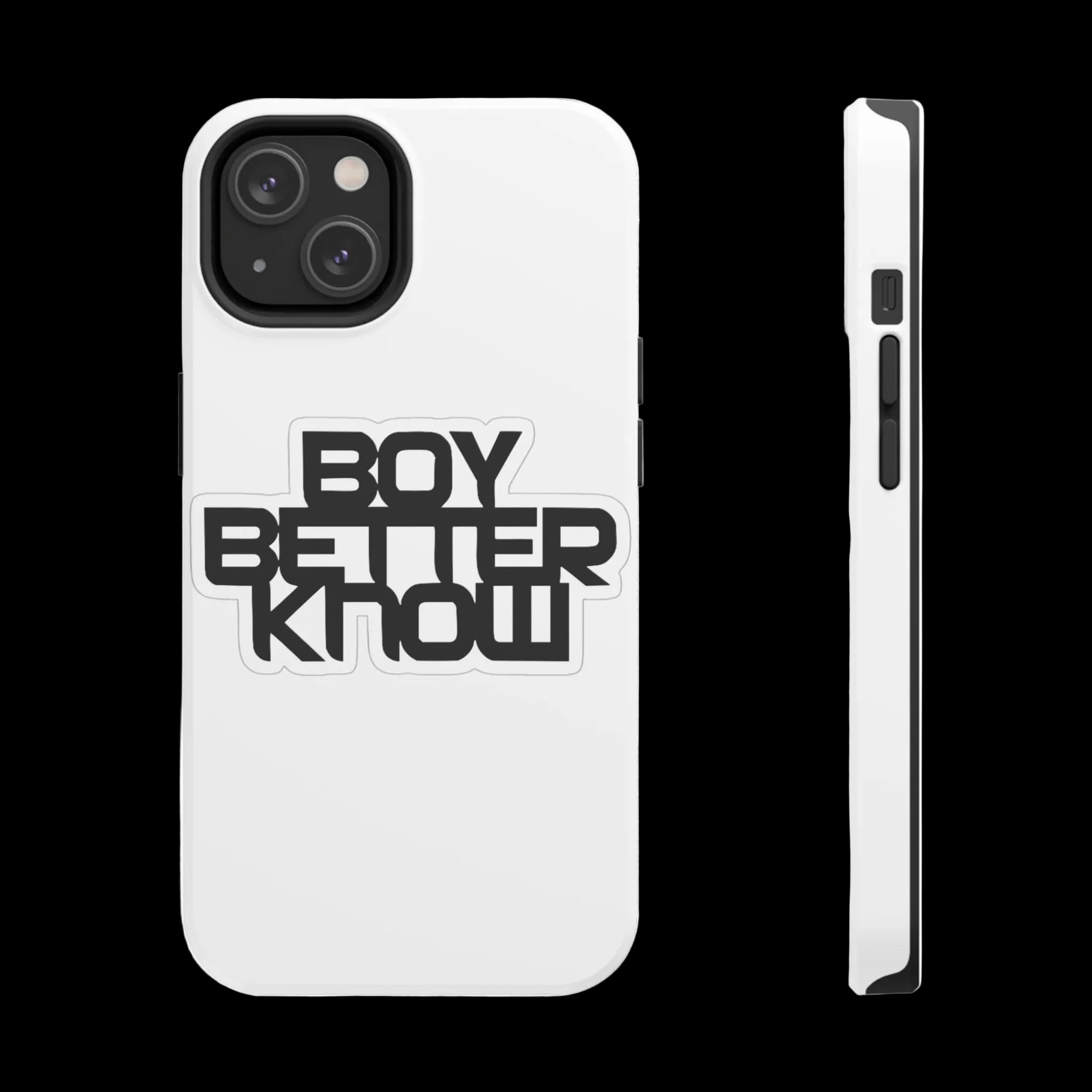 Boy Better Know Tough Phone Case — Bold Black Logo Protective Cover