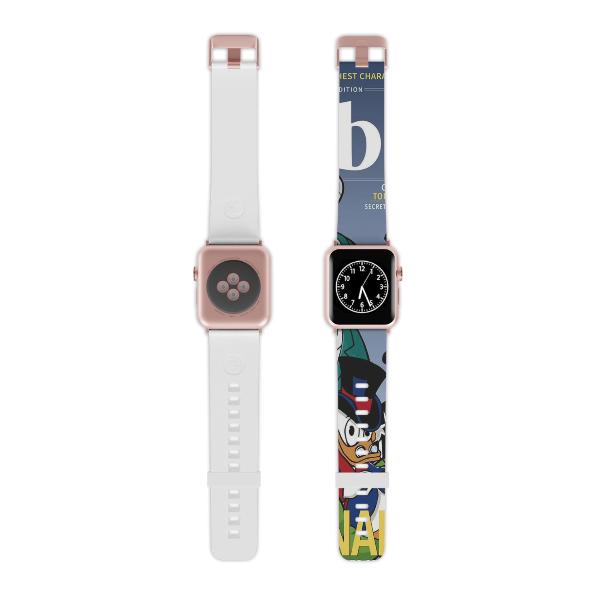 Cartoon Scrooge Theme Apple Watch Band — Colorful Retro Comic Design