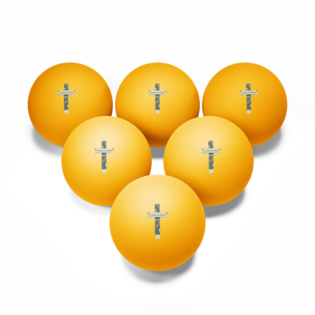 Ping Pong Balls (6-Pack) — Cross Dollar Design Table Tennis Balls
