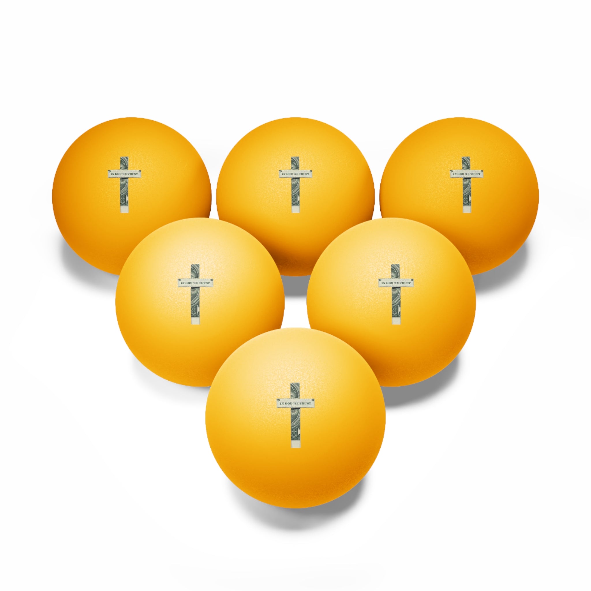 Ping Pong Balls (6-Pack) — Cross Dollar Design Table Tennis Balls