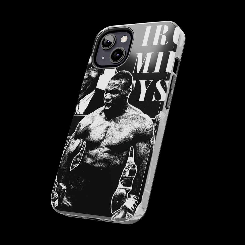 Boxing Champion Tough Phone Case — Black & White Retro Fighter Design