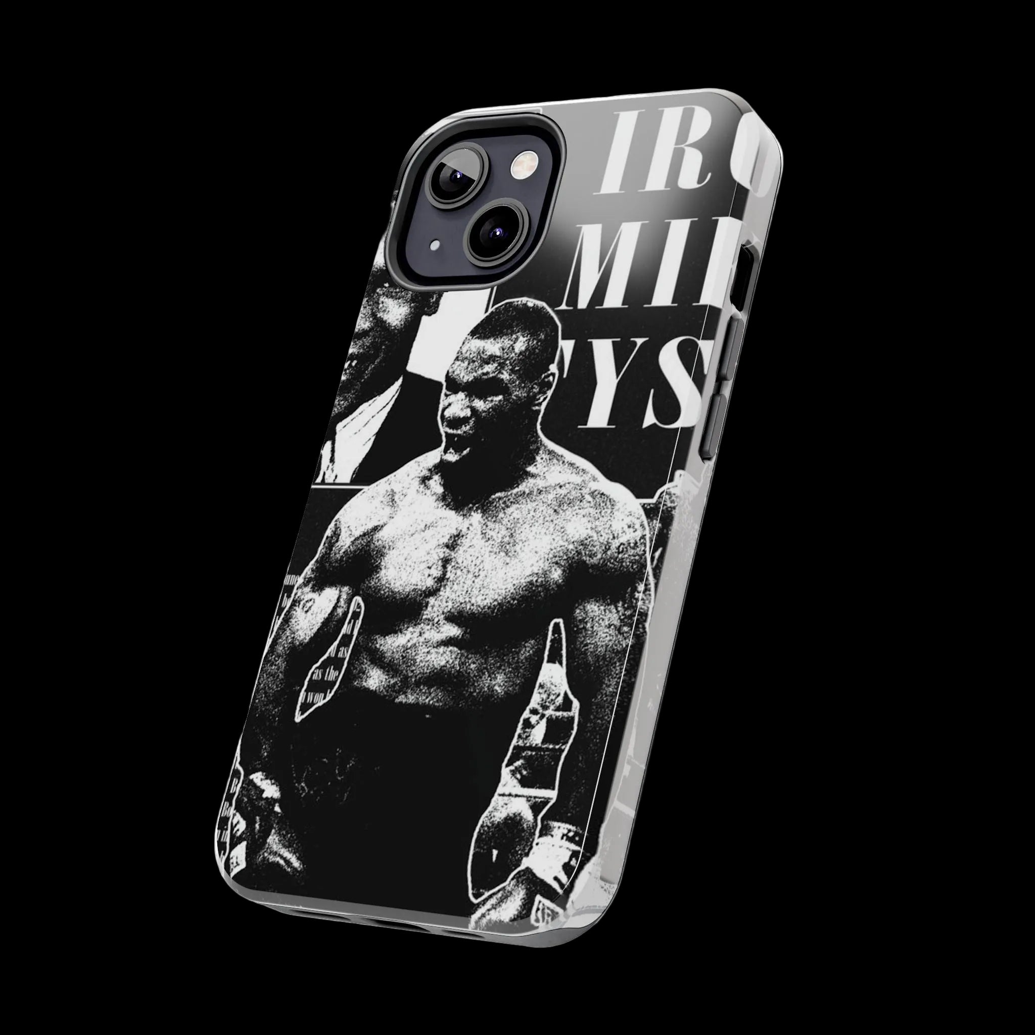 Boxing Champion Tough Phone Case — Black & White Retro Fighter Design