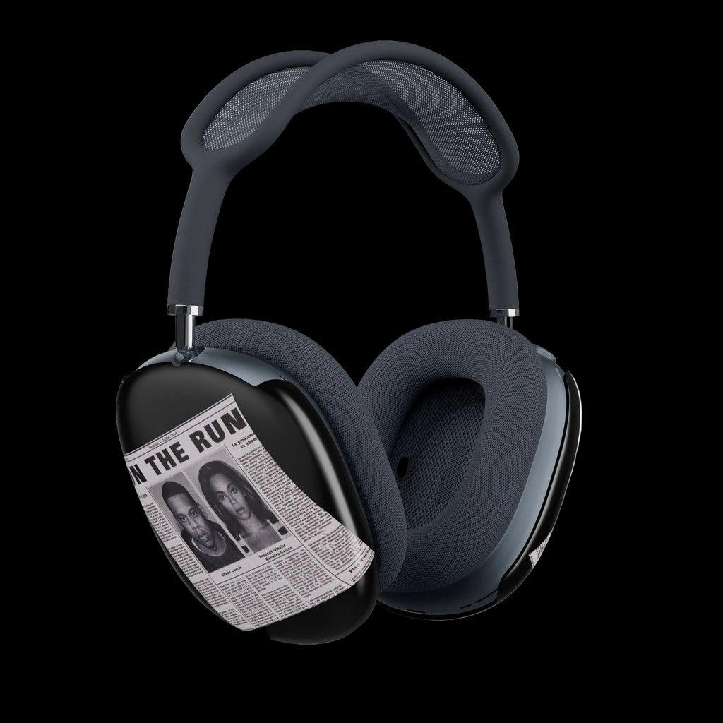 AirPods Max Case — "On The Run" Vintage Newspaper Design