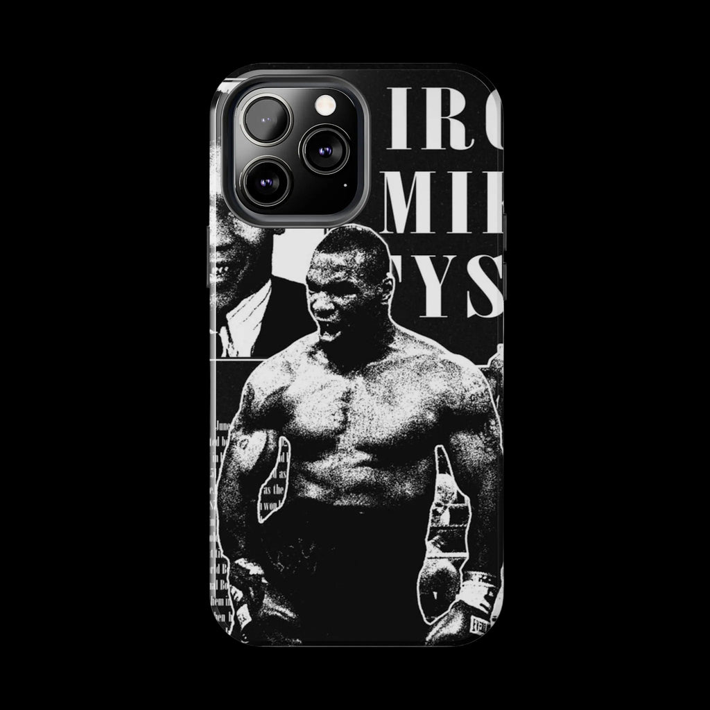 Boxing Champion Tough Phone Case — Black & White Retro Fighter Design