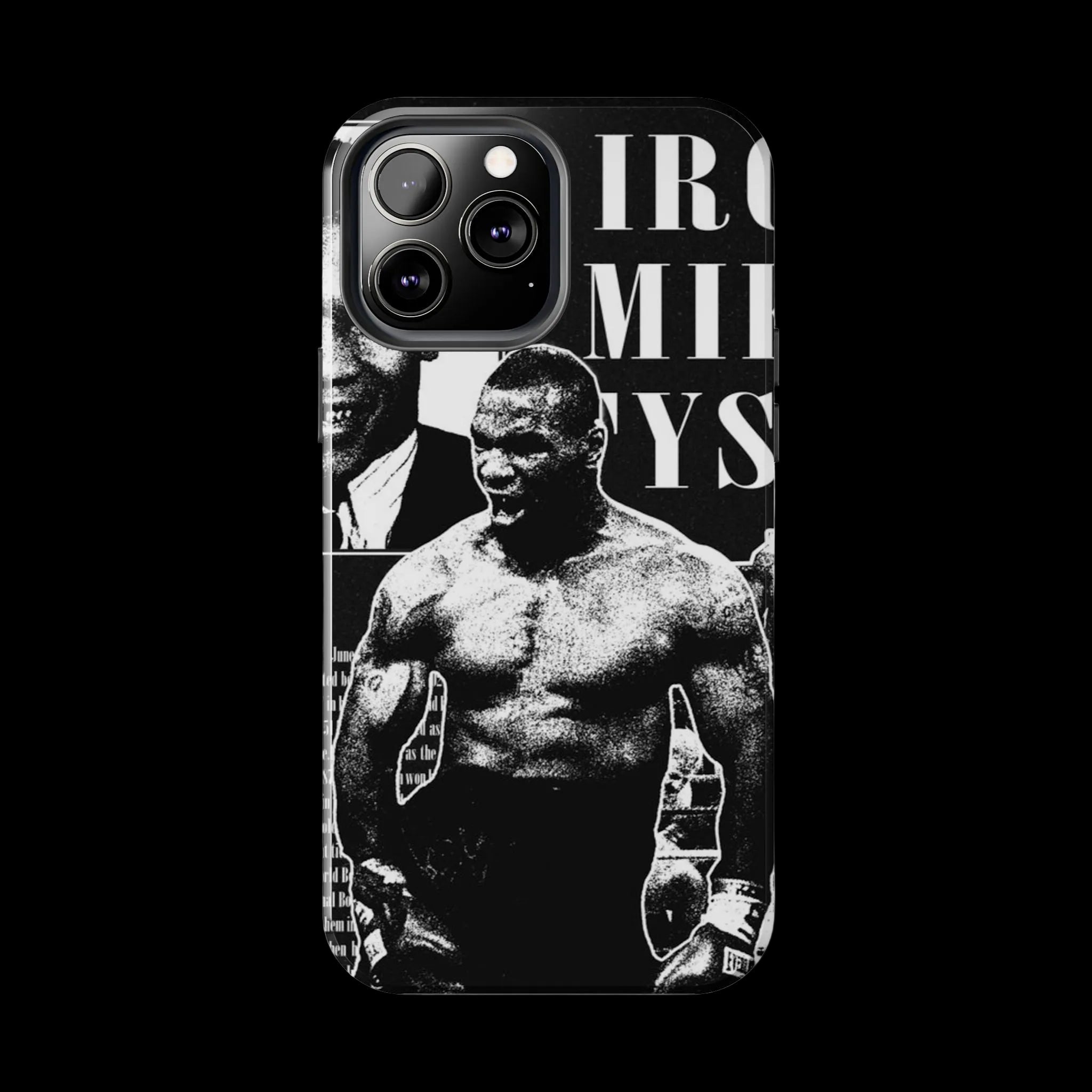 Boxing Champion Tough Phone Case — Black & White Retro Fighter Design