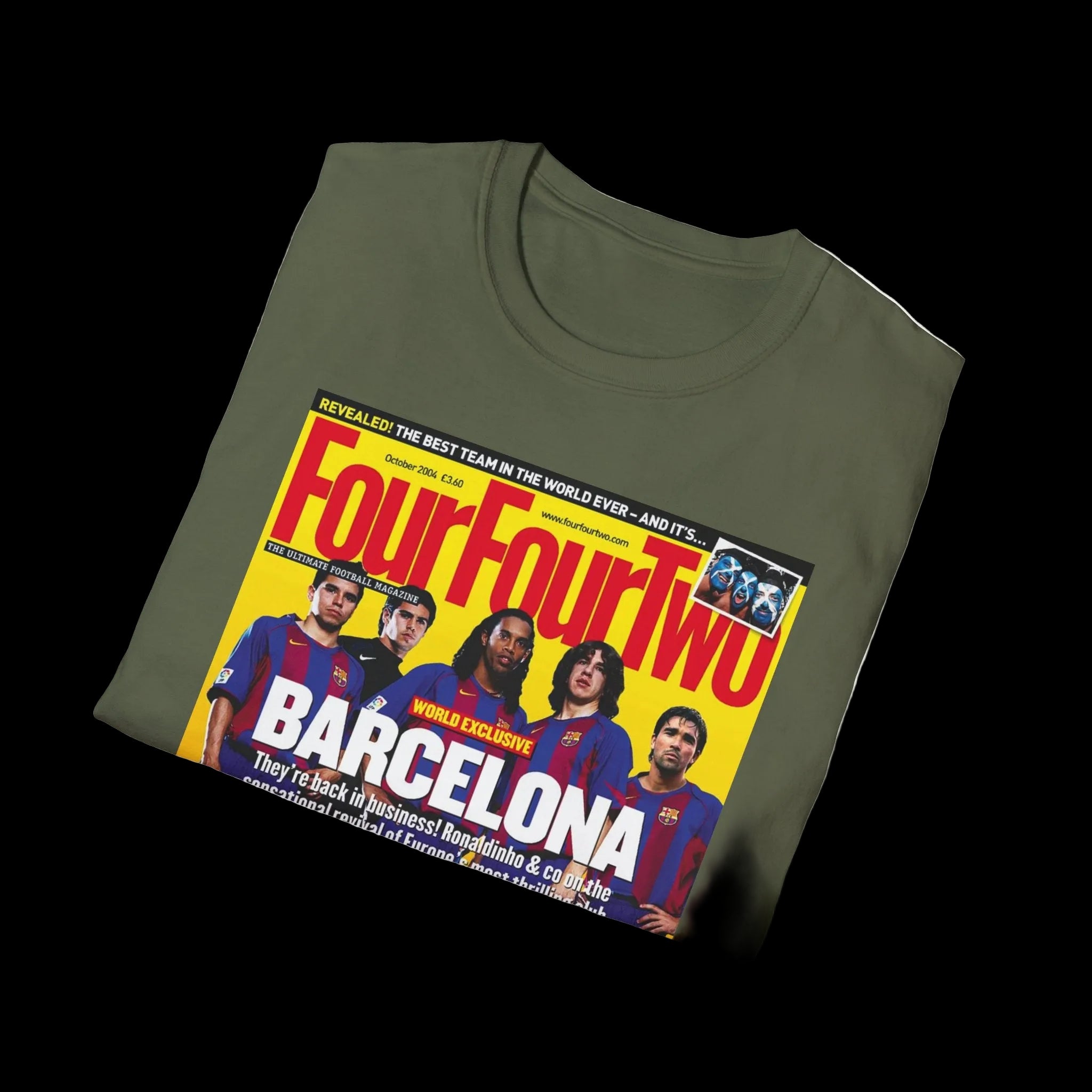 Barcelona FourFourTwo Magazine Cover T-Shirt — Retro Football Squad Tee