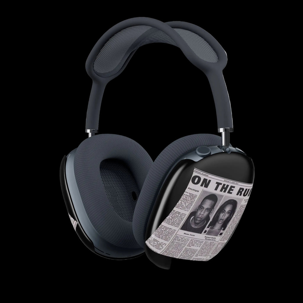 AirPods Max Case — "On The Run" Vintage Newspaper Design