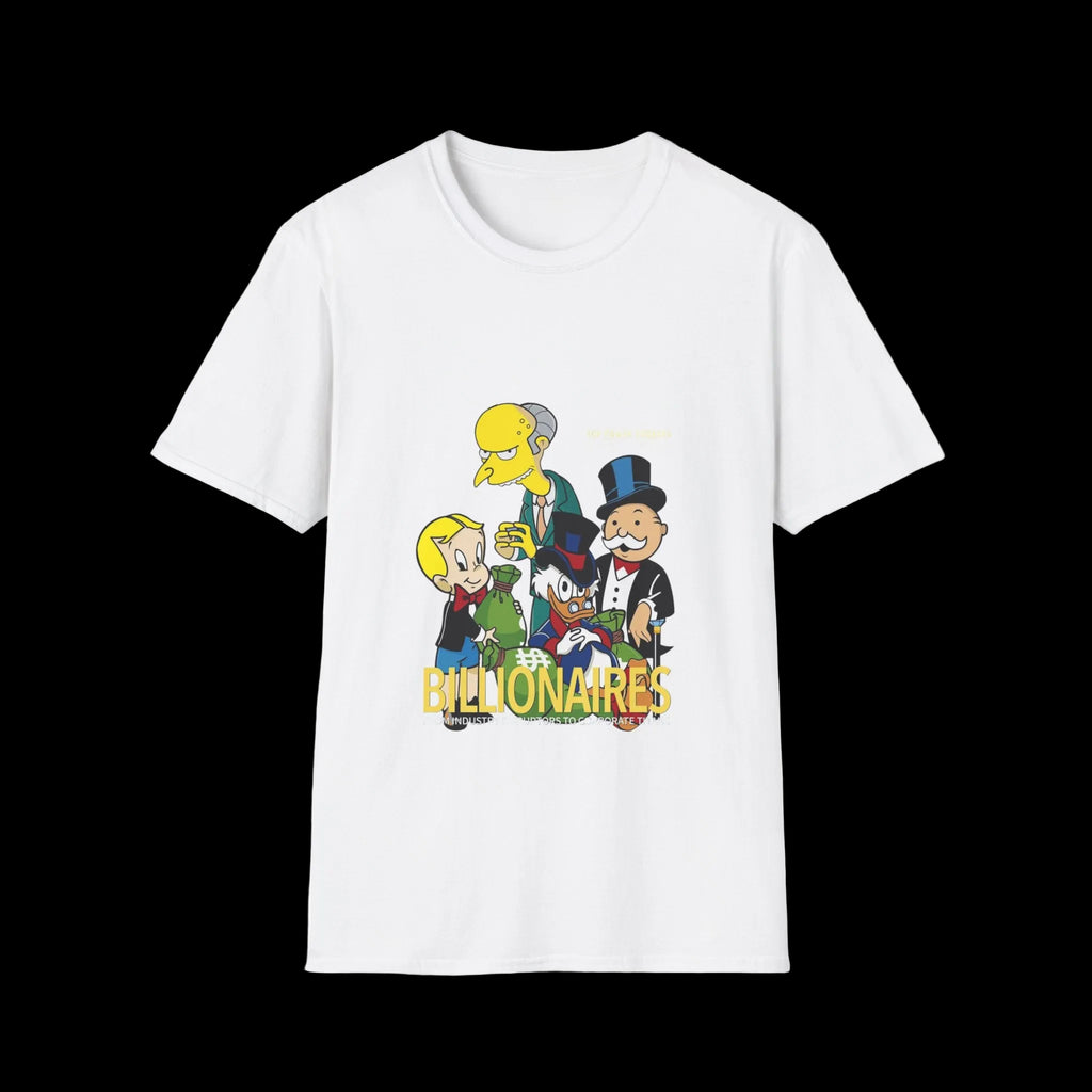 T-Shirt — 'Billionaires' Cartoon Parody Graphic Tee