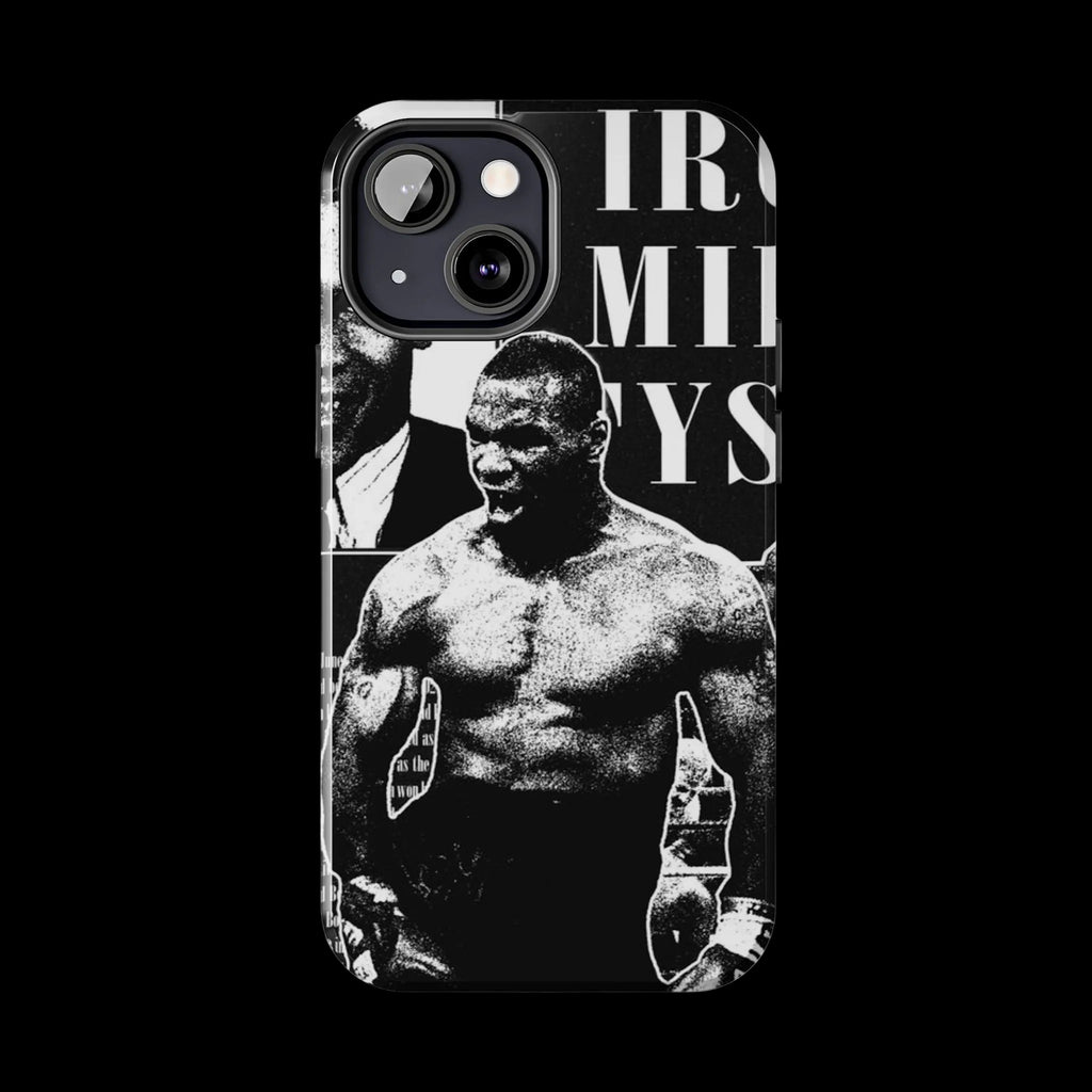 Boxing Champion Tough Phone Case — Black & White Retro Fighter Design