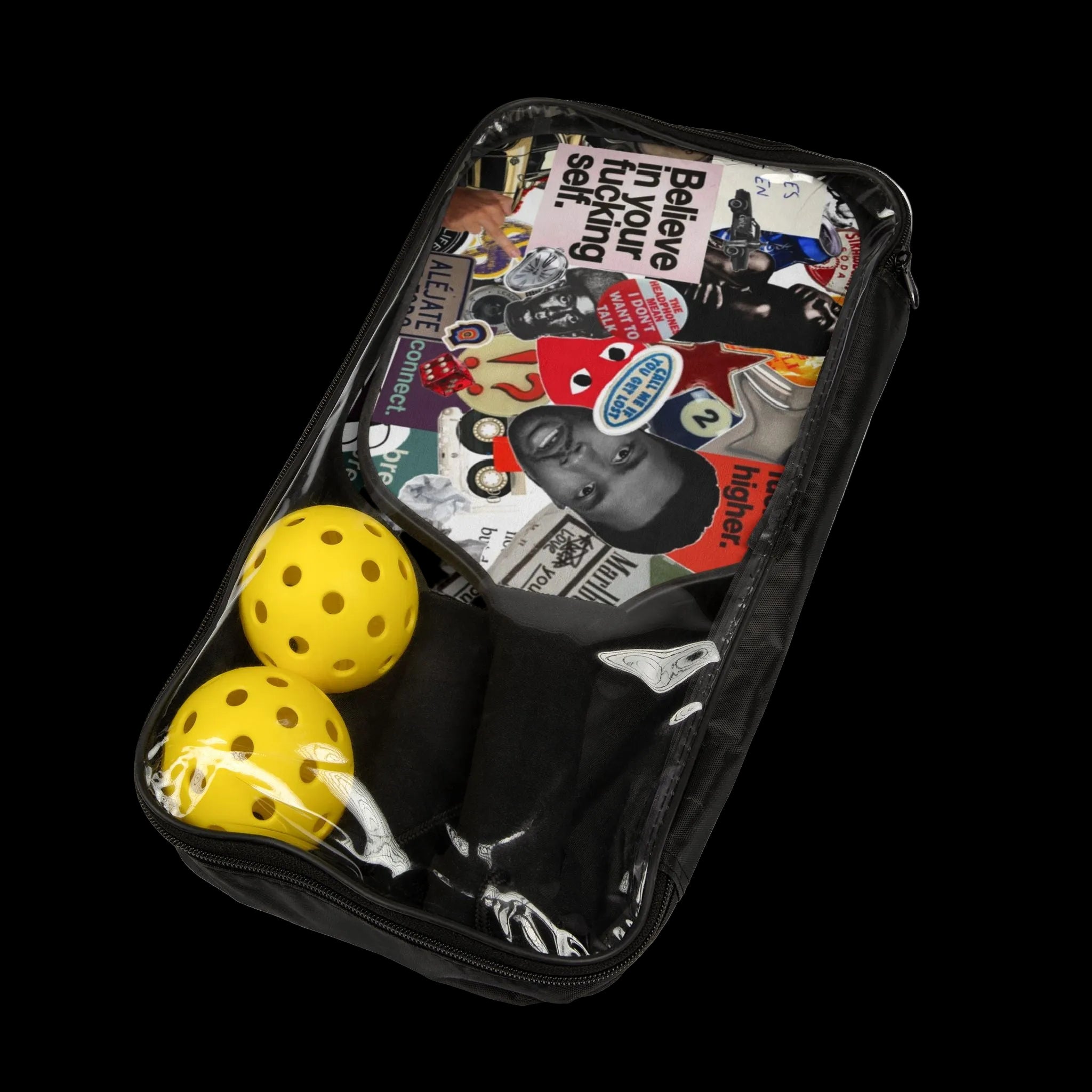 Frank Ocean Collage Graphic Pickleball Kit with Two Paddles & Balls