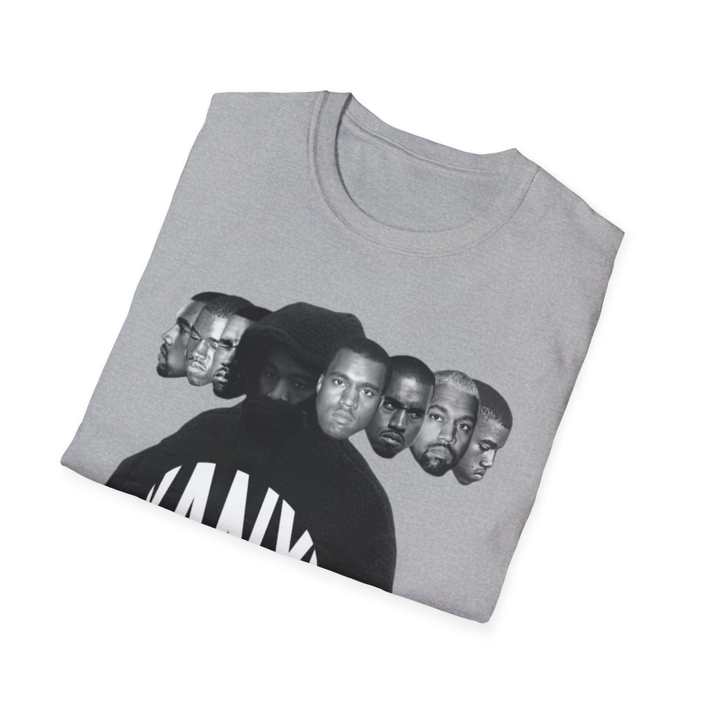 Graphic T‑Shirt — Retro Multiple Faces 'KANYE' Design