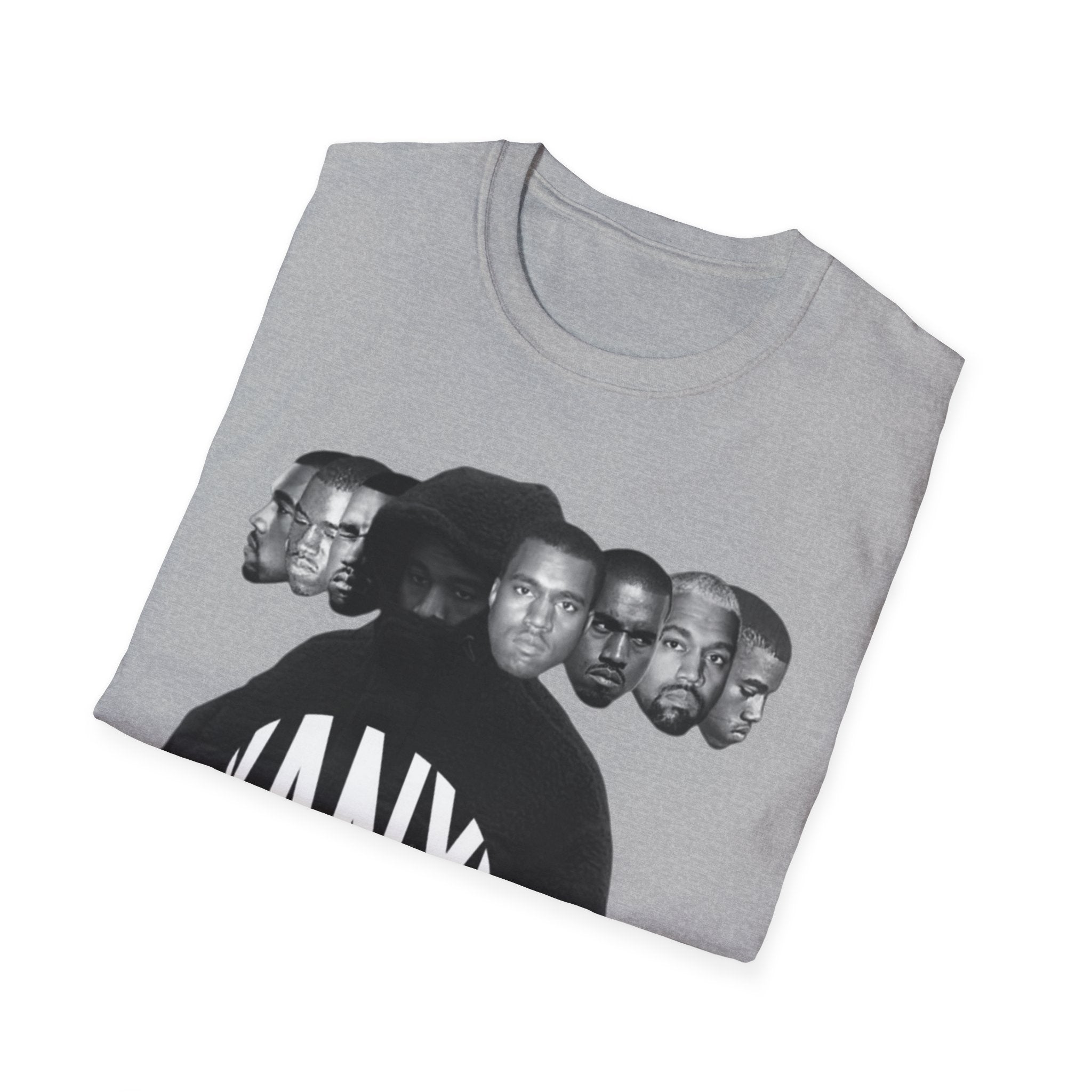Graphic T‑Shirt — Retro Multiple Faces 'KANYE' Design