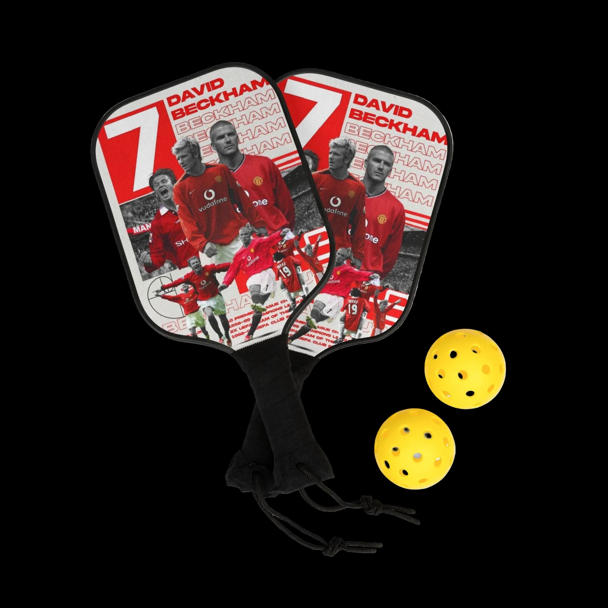 David Beckham #7 Soccer Retro Pickleball Paddle Set