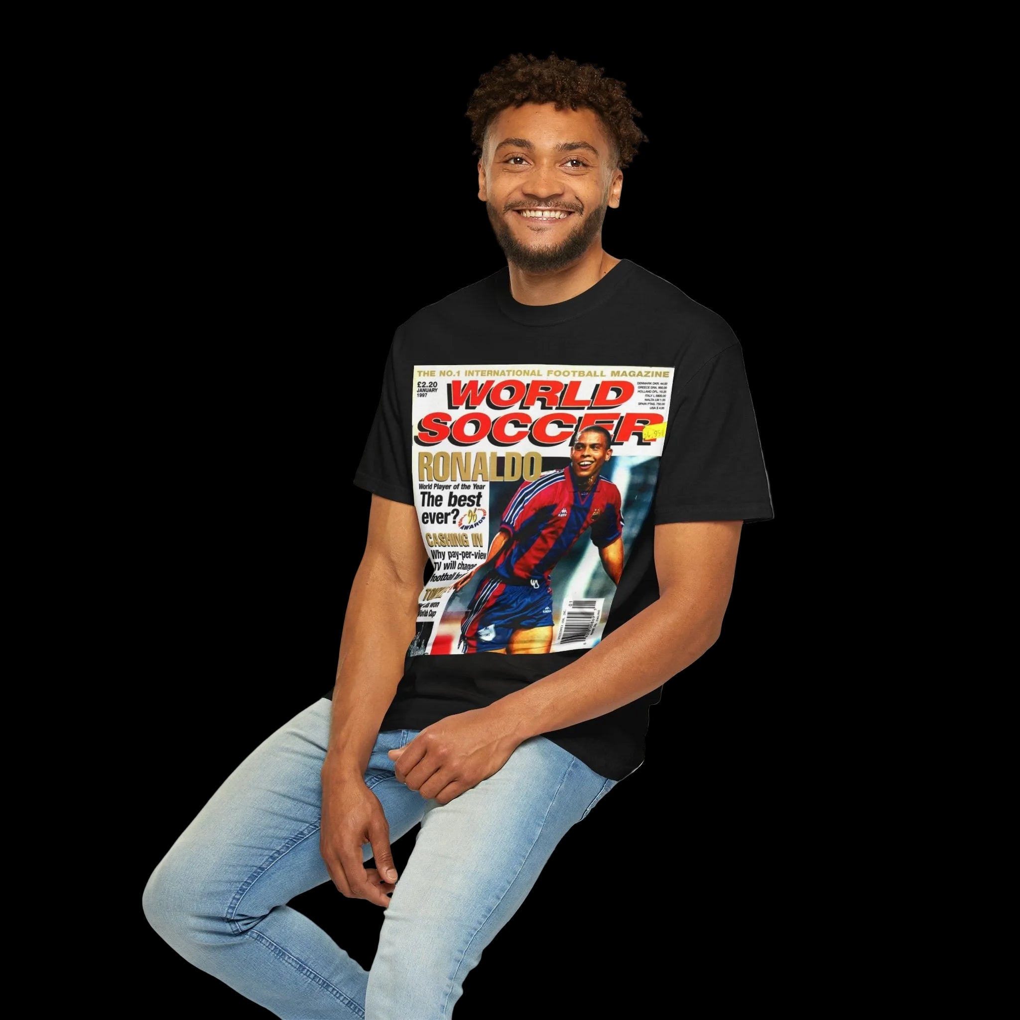 R9 World Soccer Magazine Cover T-Shirt