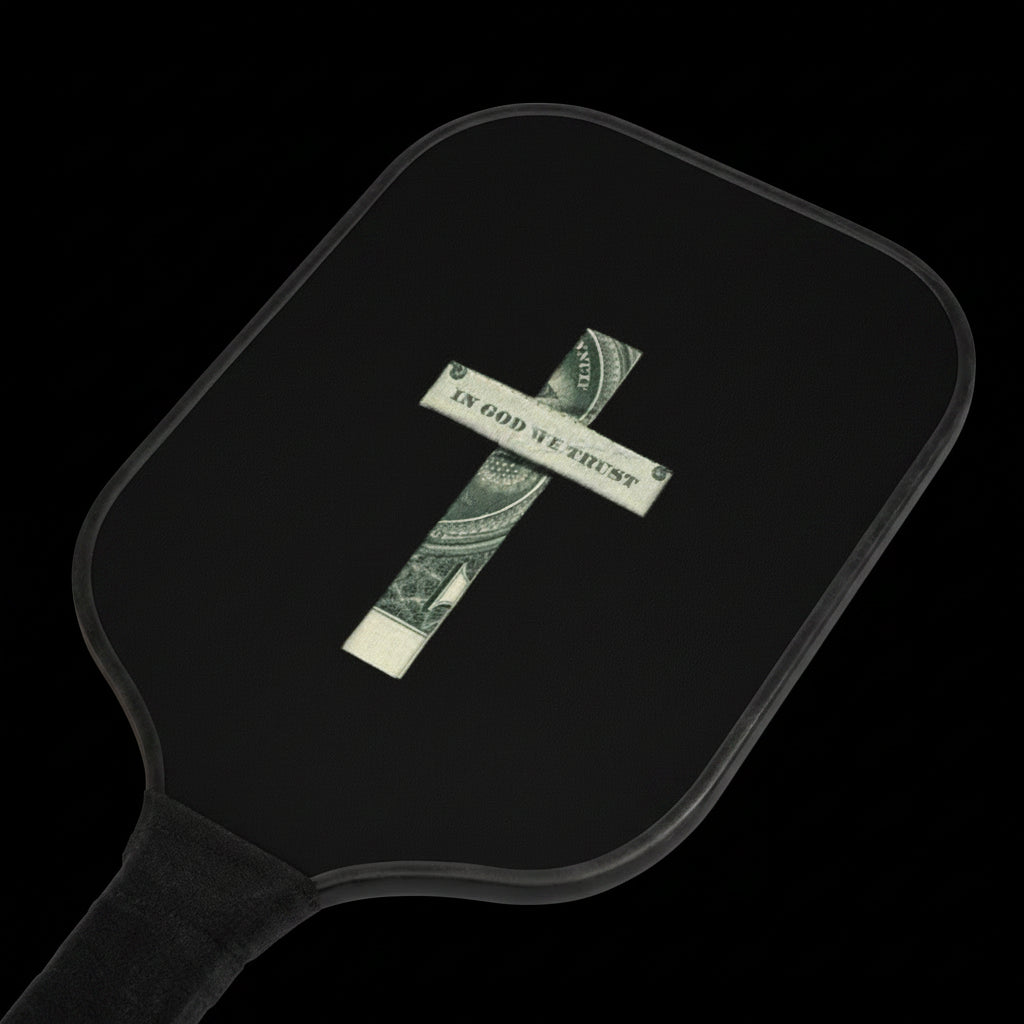 Pickleball Paddle Set — Black Cross Money Design Kit (2 Paddles + Balls)