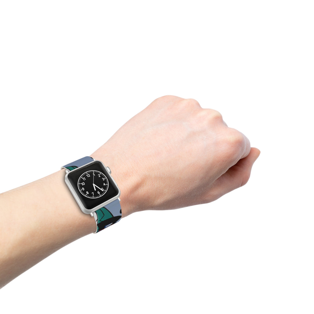 Cartoon Scrooge Theme Apple Watch Band — Colorful Retro Comic Design