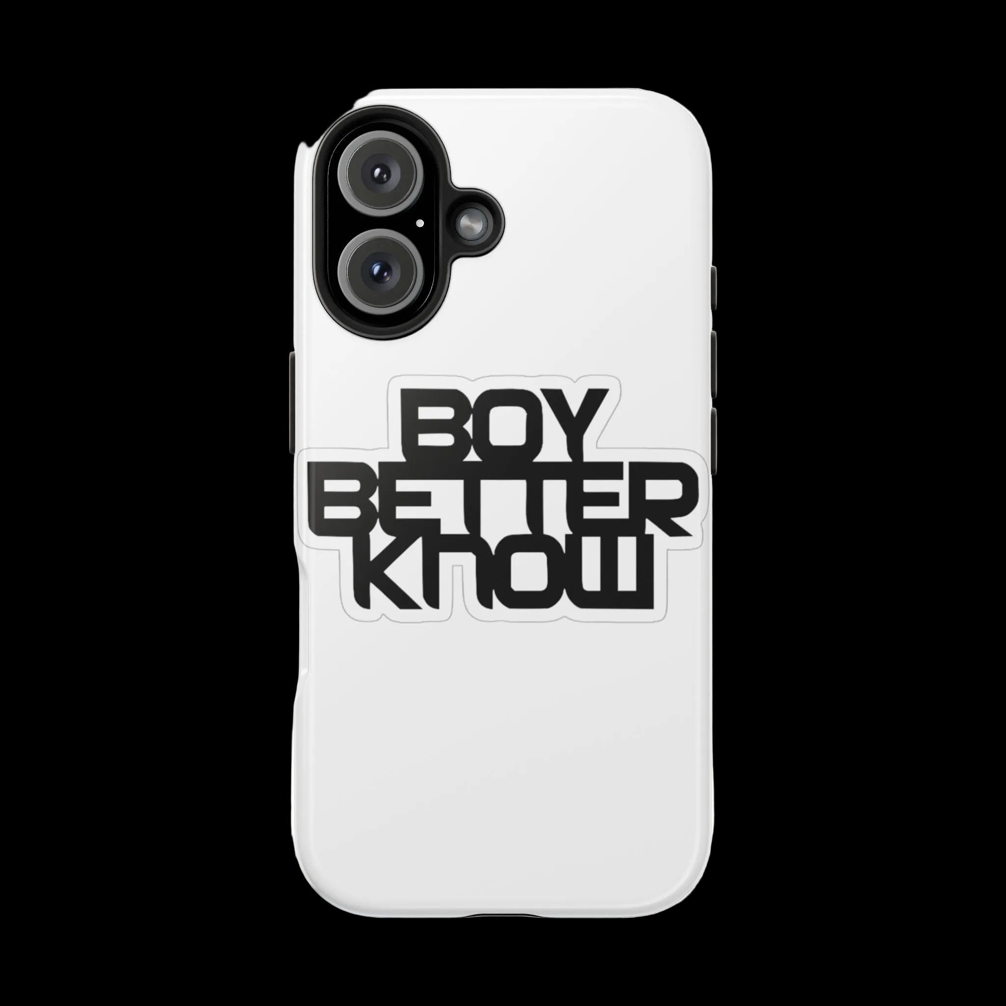 Boy Better Know Tough Phone Case — Bold Black Logo Protective Cover