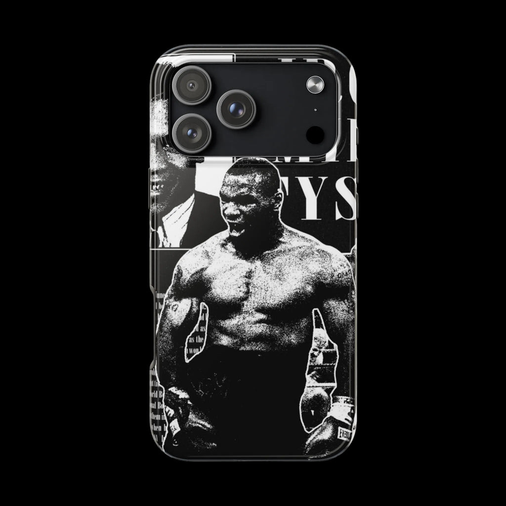 Boxing Champion Tough Phone Case — Black & White Retro Fighter Design