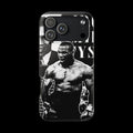 Boxing Champion Tough Phone Case — Black & White Retro Fighter Design