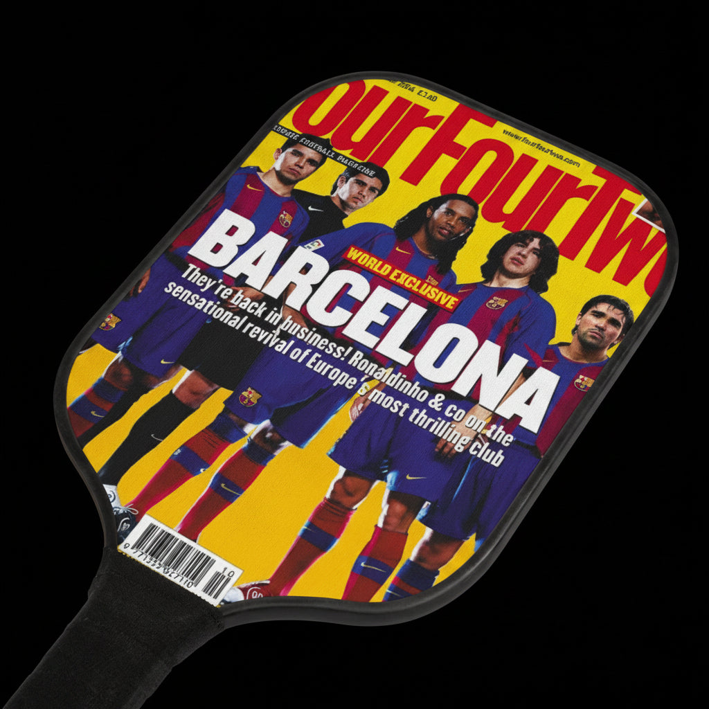 Pickleball Paddle Set — Barcelona Magazine Cover Design
