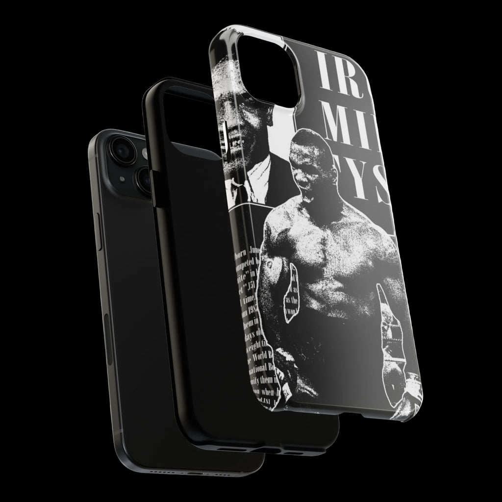 Boxing Champion Tough Phone Case — Black & White Retro Fighter Design