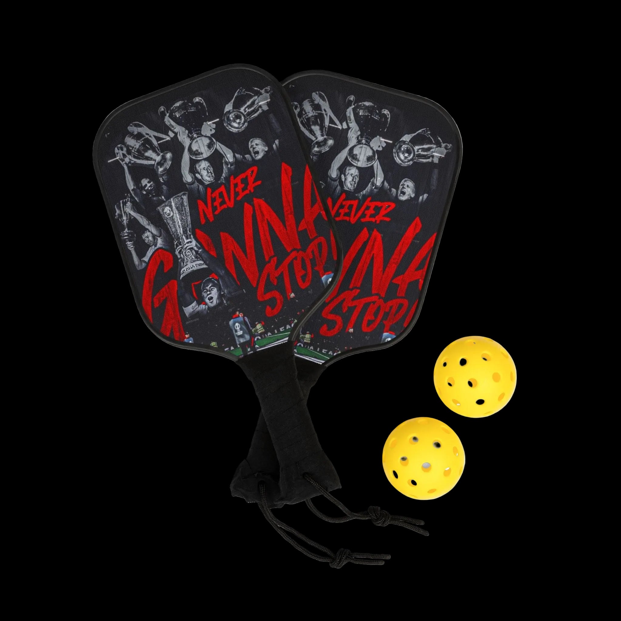 Manchester United 'Never Gonna Stop' Graphic Pickleball Kit (2 Paddles + 2 Balls)
