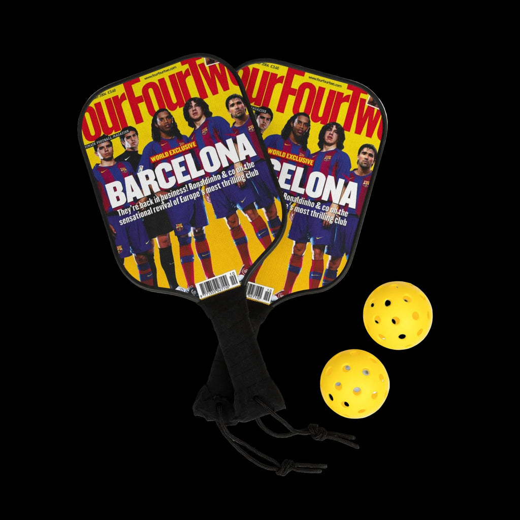 Pickleball Paddle Set — Barcelona Magazine Cover Design